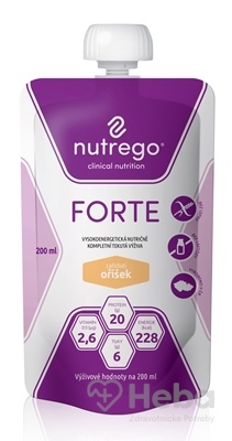 Nutrego FORTE s príchuťou oriešok