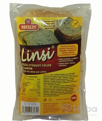 LINSI - bezgluténový chlieb s ľanom