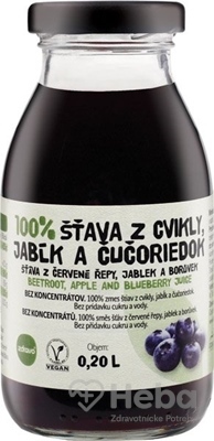 zdravo 100% ŠŤAVA Z CVIKLY, JABĹK A ČUČORIEDOK
