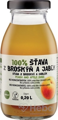 zdravo 100% ŠŤAVA Z BROSKÝŇ A JABĹK