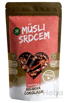 topnatur Müsli srdcom Belgická čokoláda & brusnice