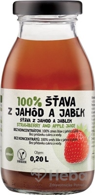zdravo 100% ŠŤAVA Z JAHÔD A JABĹK