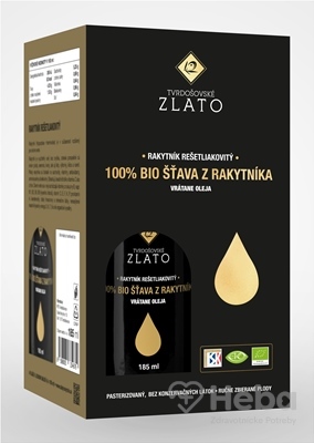 T.ZLATO 100 % BIO ŠŤAVA Z RAKYTNÍKA