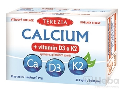 TEREZIA CALCIUM + vitamín D3 a K2
