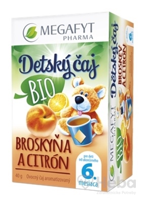 MEGAFYT Detský čaj BIO BROSKYŇA A CITRÓN