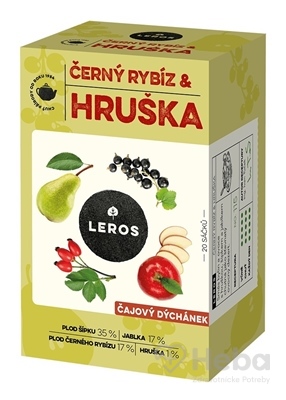 LEROS ČAJOVÁ CHVÍĽKA ČIERNA RÍBEZĽA & HRUŠKA