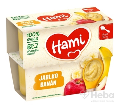 Hami ovocný príkrm 100% ovocie Jablko a banán