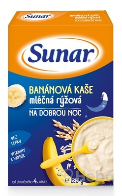 Sunar BANÁNOVÁ KAŠA mliečna ryžová NA DOBRÚ NOC