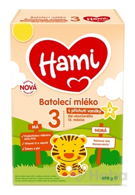 Hami 3 Batoľacie mlieko s príchuťou vanilky