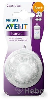 AVENT Cumlík na fľašu Natural č.4