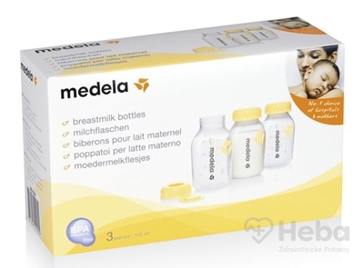 MEDELA Sada 3 fliaš (150 ml) na uskladnenie mlieka