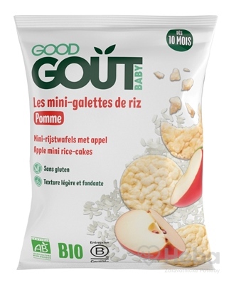 Good Gout BIO Mini ryžové koláčiky s jablkami