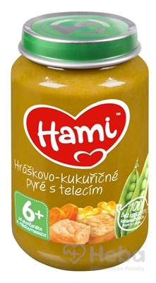 Hami príkrm Hráškovo-kukuričné pyré s teľacím