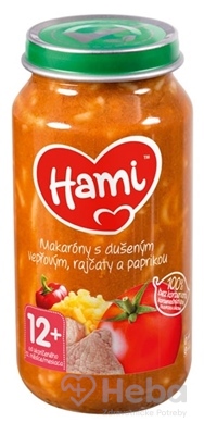 Hami príkrm Makaróny s duseným bravčovým,