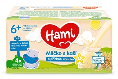 Hami mliečko s kašou s príchuťou vanilky