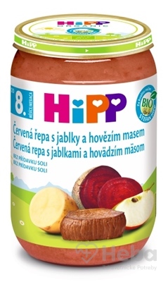 HiPP BIO Červená repa s jablkami a hovädzím mäsom
