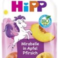 HiPP BIO 100% ovocie Jablko Broskyňa Mirabelka