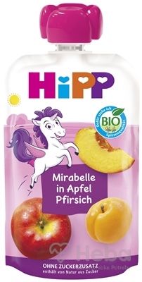 HiPP BIO 100% ovocie Jablko Broskyňa Mirabelka