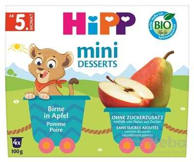 HiPP BIO 100% Ovocie Jablká s hruškami