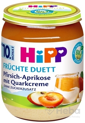 HiPP Príkrm BIO Ovocný DUET Broskyňa-Marhula