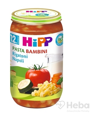 HiPP Príkrm BIO PASTA BAMBINI Rigatoni NEAPOL