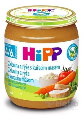 HiPP Príkrm BIO Zelenina a ryža s kuracím mäsom