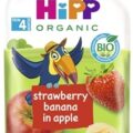 HiPP BIO 100% Ovocie Jablko Banán Jahoda