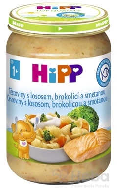 HiPP Cestoviny s lososom, brokolicou a smotanou