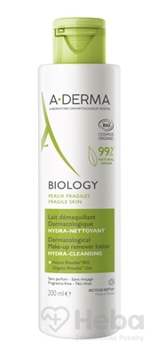 A-DERMA BIOLOGY odličovacie mlieko HYDRATAČNÉ