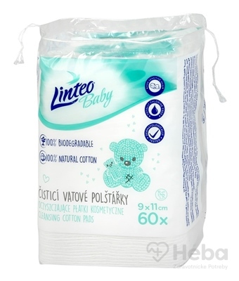 LINTEO BABY ČISTIACE VATOVÉ VANKÚŠIKY