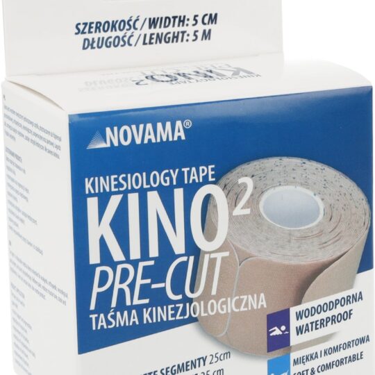 NOVAMA KINO2 PRE-CUT Predstrihaná kineziologická páska 5cmx5m/so segmentami 25cm, telová