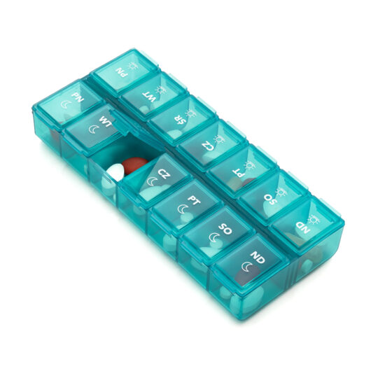 VITAMMY PILLA 7x2 Týždenný dávkovač liekov  s rozdelením na ranné a večerné dávky