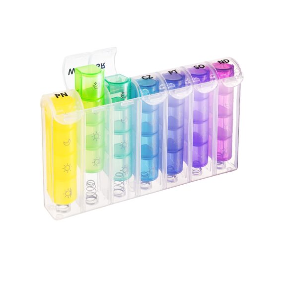 VITAMMY PILLA SLIDE 7x4 Týždenný dávkovač liekov s rozdelením na 4 denné dávky