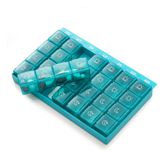 VITAMMY PILLA 7x4 Týždenný dávkovač na lieky s vyberateľnými kazetami