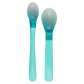 CANPOL BABIES Lyžičky plastové magické meniace farbu 2ks 4m+ tyrkysové