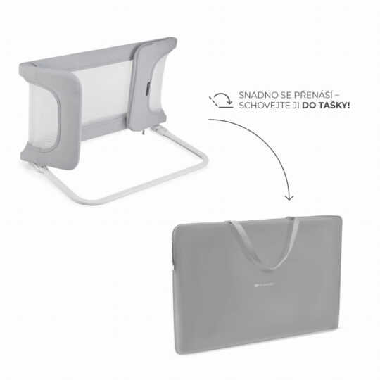 KINDERKRAFT Zábrana na posteľ Guard&Dream Light Grey