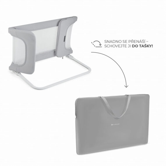 KINDERKRAFT Zábrana na posteľ Guard&Dream Light Grey