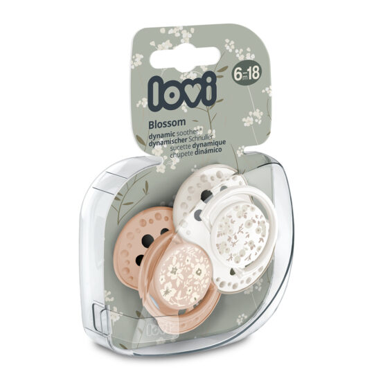 LOVI Cumlík silikónový dynamický BLOSSOM 6-18m 2 ks dievča