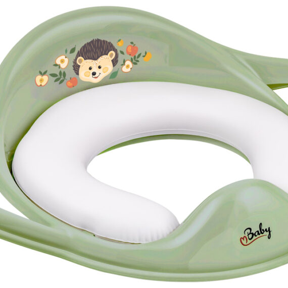 MALTEX Redukcia na WC s úchytmi mäkká The Nature Buddies Ježko - Green