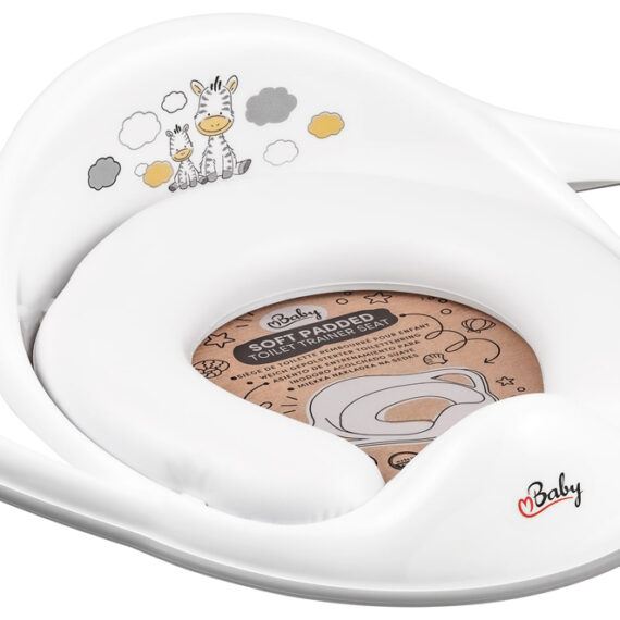 MALTEX Redukcia na WC s úchytmi mäkká Zebra - White