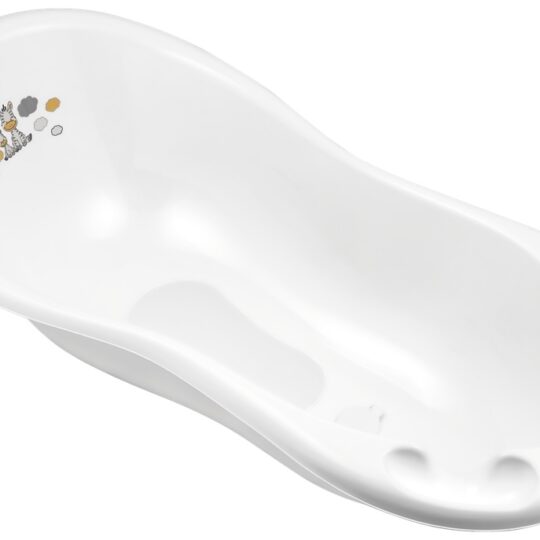 MALTEX Vanička Zebra 100 cm so štupľom a protišmykovou podložkou - white