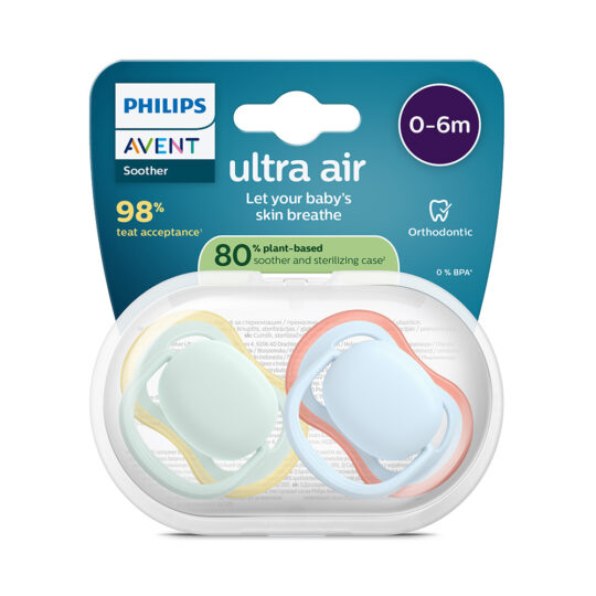 Philips AVENT Cumlík ultra air modrá/zelená 0-6m chlapec 2 ks