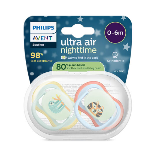 Philips AVENT Cumlík Ultra air nočný 0-6m chlapec 2ks