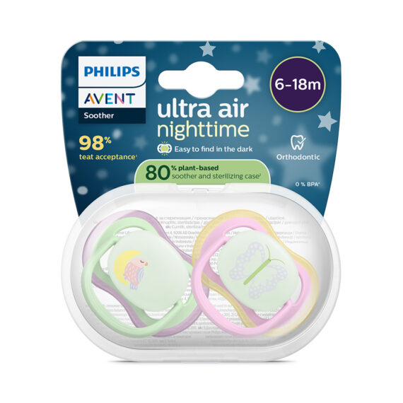 Philips AVENT Cumlík Ultra air nočný 6-18m dievča 2ks