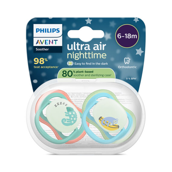 Philips AVENT Cumlík Ultra air nočný 6-18m chlapec 2ks