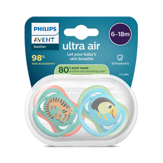 Philips AVENT Cumlík Ultra air obrázok 6-18m chlapec 2ks