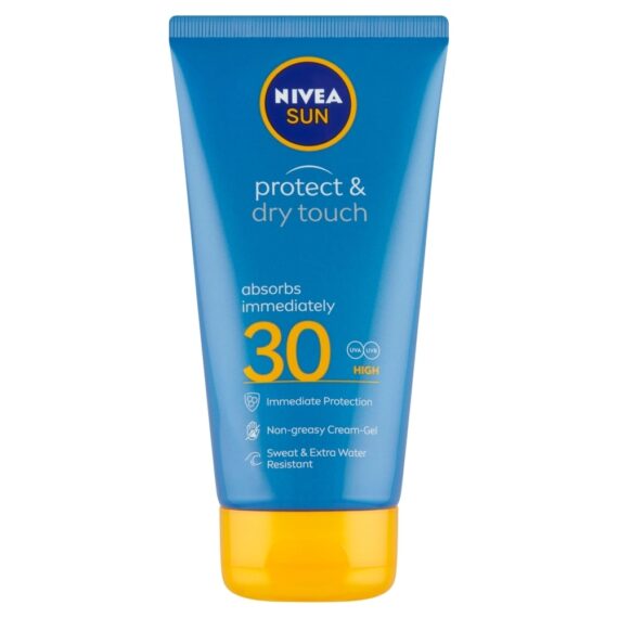 NIVEA Sun Protect & Dry Touch Neviditeľný krémový gél na opaľovanie OF 30, 175 ml