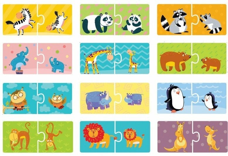 DoDo Puzzle Duo - Mamičky a bábätká 12x2 dieliky
