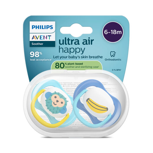 Philips AVENT Cumlík Ultra air obrázok 6-18m chlapec 2ks