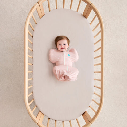 Love To Dream Swaddle UP 50/50, spací vak, veľkosť M, ružový vesmír, 2 FÁZA,